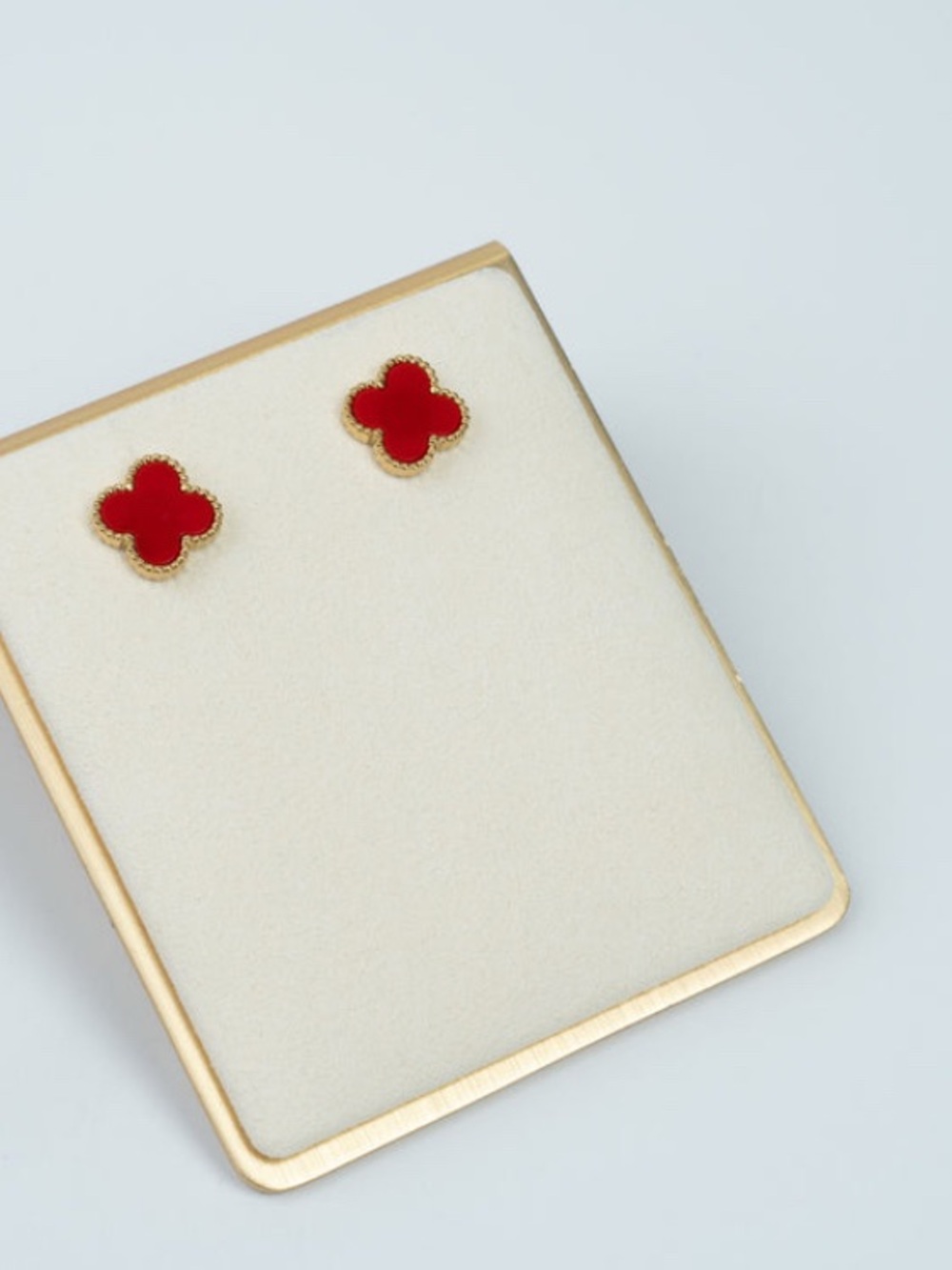 Fiery Clover Studs
